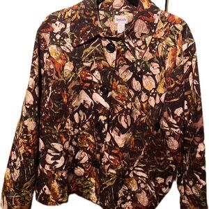 Chico’s water color jacket  Chico’s size 3